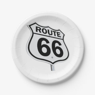 Historic Route 66 Paper bord. Papieren Bordje