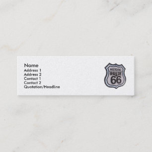 Historic Route 66 Skinny Profile Card Mini Visitekaartje