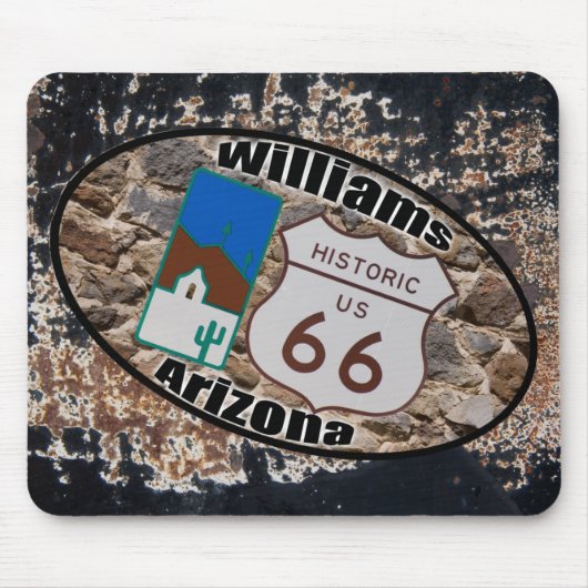 Historic Route 66 ~ Williams, Arizona Muismat (Voorkant)