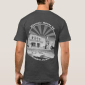 Historic Route 66 Winslow Arizona Black White T-shirt (Achterkant)