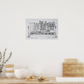 Historic Rue St. Martin, Parijs, Frankrijk Poster (Keuken)