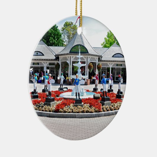 Historic Saratoga 150 op openingsdag Keramisch Ornament (Rechts)