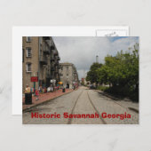 Historic Savannah Georgia Briefkaart (Voorkant / Achterkant)