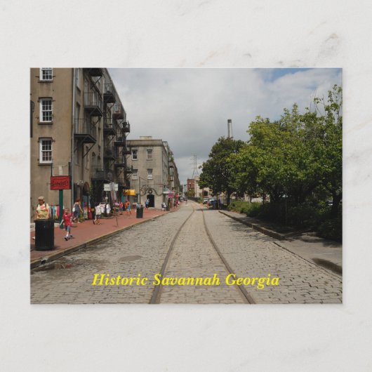Historic Savannah Georgia Briefkaart (Voorkant)