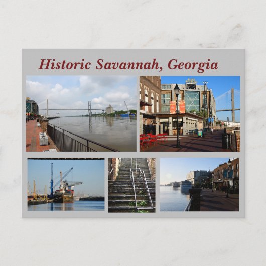Historic Savannah, Georgia Holiday Briefkaart (Voorkant)