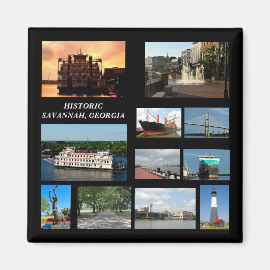 Historic Savannah, Georgia magnet (Voorkant)