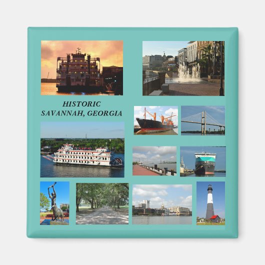 Historic Savannah, Georgia magnet (Voorkant)