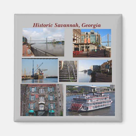 Historic Savannah, Georgia magnet (Voorkant)