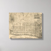 Historic Savannah Map Home Decor Wrapped Canvas (Voorkant)