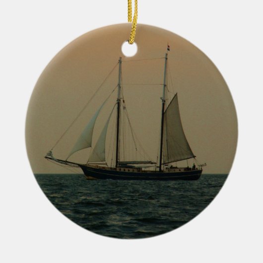 Historic Schooner Keramisch Ornament (Voorkant)