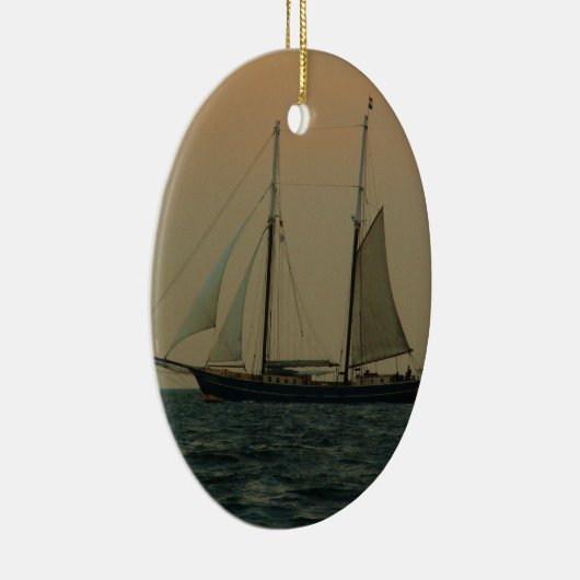 Historic Schooner Keramisch Ornament (Rechts)