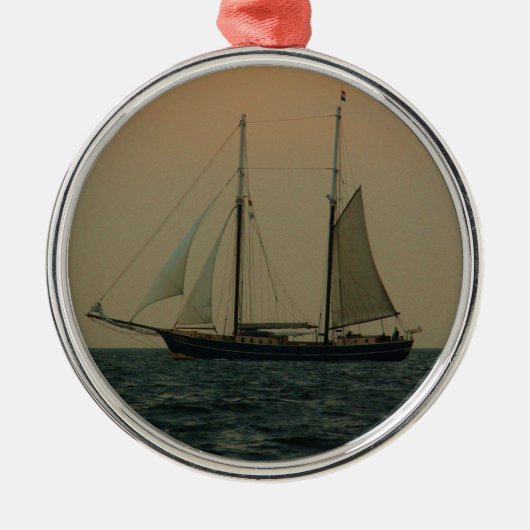 Historic Schooner Metalen Ornament (Voorkant)