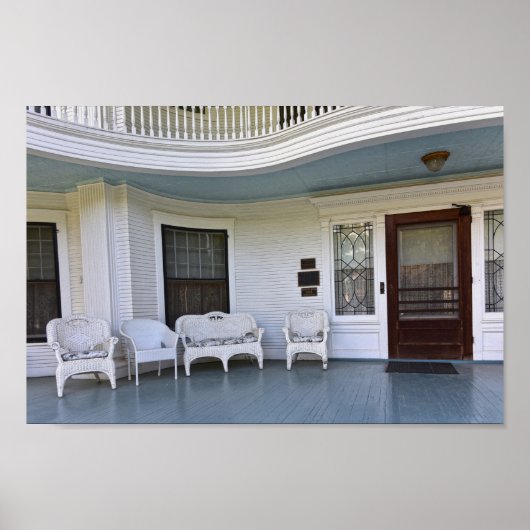 Historic Seelye Mansion Abilene, Kansas, Porch Poster (Voorkant)
