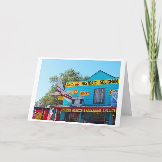 Historic Seligman Route 66 Feestdagen Kaart (Voorkant)