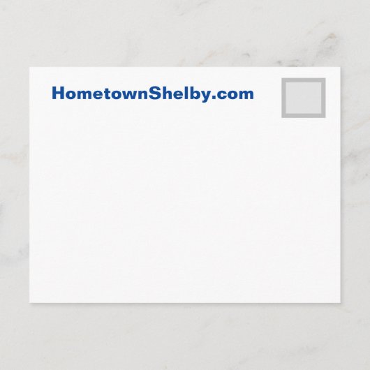 Historic Shelby NC Briefkaart (Achterkant)