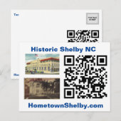 Historic Shelby NC Briefkaart (Voorkant / Achterkant)