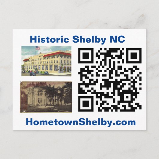 Historic Shelby NC Briefkaart (Voorkant)
