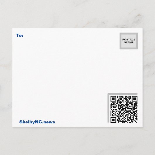 Historic Shelby NC Briefkaart (Achterkant)