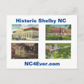 Historic Shelby NC Briefkaart (Voorkant)