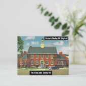 Historic Shelby NC City Hall Briefkaart (Staand voorkant)