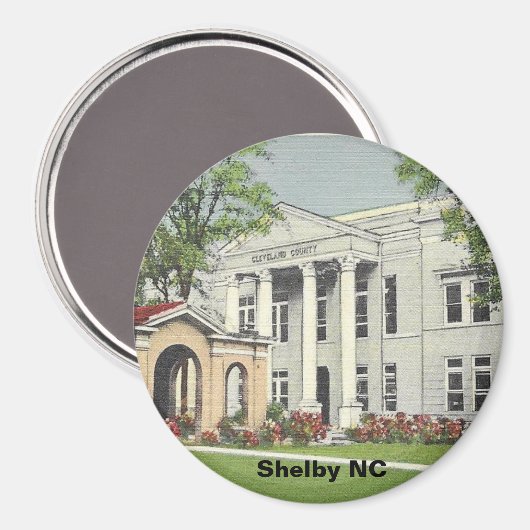 Historic Shelby NC Magneet (Voorkant / Achterkant)