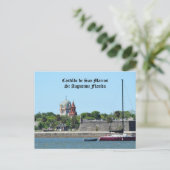 Historic St Augustine FL Castillo de San Marcos Briefkaart (Staand voorkant)