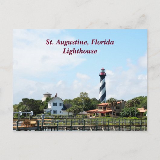 Historic St.Augustine, Fl. vuurtoren Briefkaart (Voorkant)