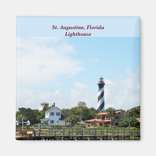 Historic St.Augustine, Fl. vuurtoren Magneet (Voorkant)