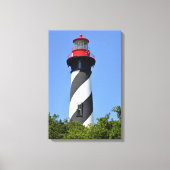 Historic St. Augustine, vuurtoren van Florida Canvas Afdruk (Voorkant)