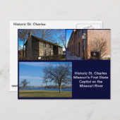 Historic St Charles Missouri Briefkaart (Voorkant / Achterkant)