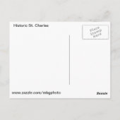 Historic St Charles Missouri Briefkaart (Achterkant)