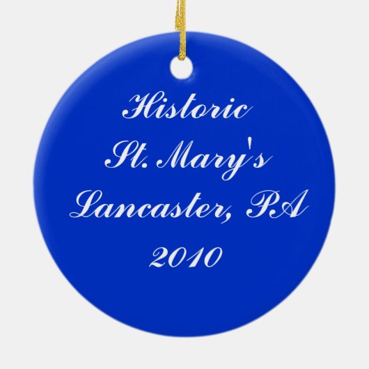 Historic St. Mary's Ornament (Achterkant)