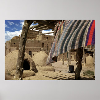 Historic Taos Pueblo in 1938 Poster