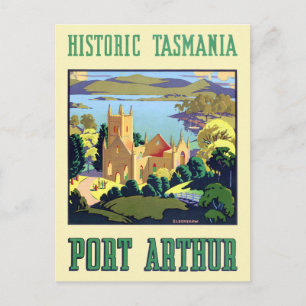Historic Tasmania Port Arthur Vintage Poster 1930 Briefkaart