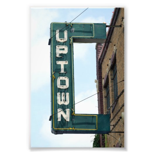 Historic Uptown Theater, Marceline, Missouri Foto Afdruk (Voorkant)