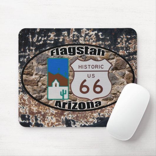 Historic US Route 66 Flagstaff Arizona Muismat (Met muis)