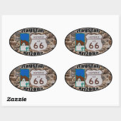 Historic US Route 66 Flagstaff Arizona Ovale Sticker (Vel)