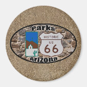Historic US Route 66 Parks Arizona Magneet (Voorkant)