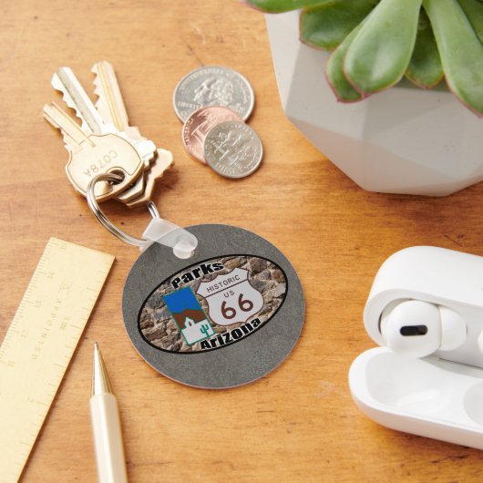 Historic US Route 66~Parks, Arizona Sleutelhanger (Bureau)