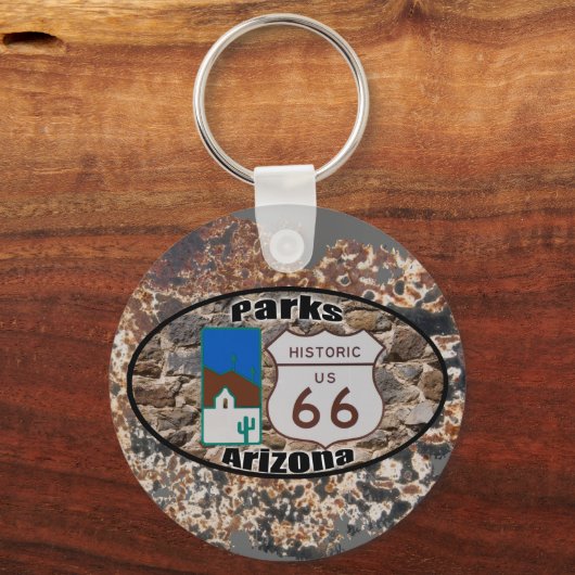 Historic US Route 66~Parks, Arizona Sleutelhanger (Voorkant)