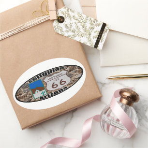 Historic US Route 66 Seligman Arizona Ovale Sticker