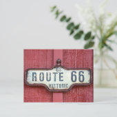 Historic US Route 66 Sign on Red Briefkaart (Staand voorkant)