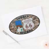 Historic US Route 66 Topock Arizona Ovale Sticker (Envelop)