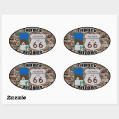 Historic US Route 66 Topock Arizona Ovale Sticker (Vel)