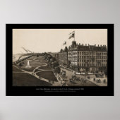 Historic view of Grant Park, Chicago (around 1880) Poster (Voorkant)