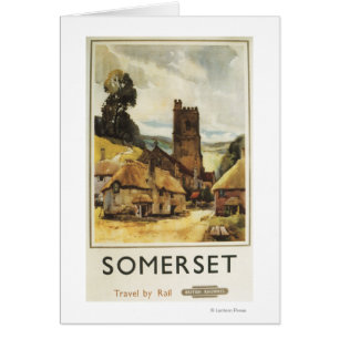 Historic Village Scene British Railway Poster