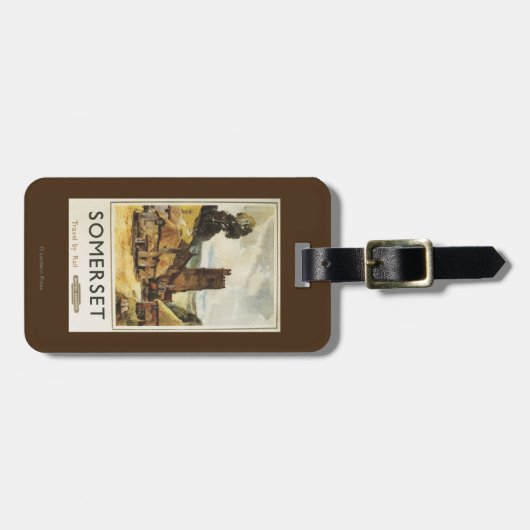 Historic Village Scene British Railway Poster Bagagelabel (Voorkant horizontaal)