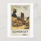 Historic Village Scene British Railway Poster Briefkaart (Voorkant)