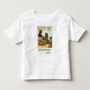 Historic Village Scene British Railway Poster Kinder Shirts