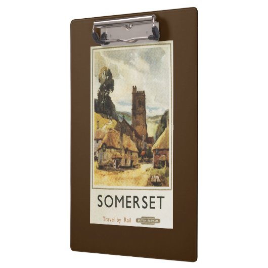 Historic Village Scene British Railway Poster Klembord (Links)